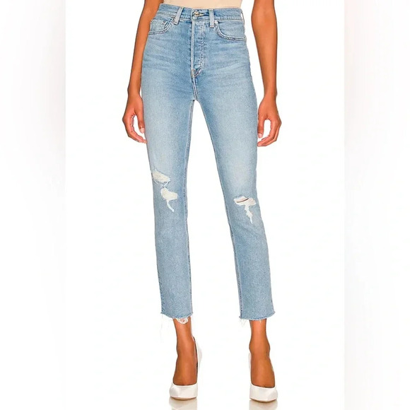 GRLFRND The Piper Super High Rise Slim Crop Jean - Picture 1 of 8